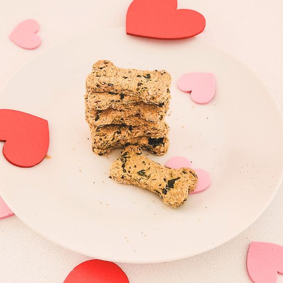 Homemade dog breath mint cookies