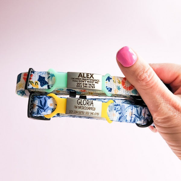 Silent slide-on pet ID tag (for dogs and cats)