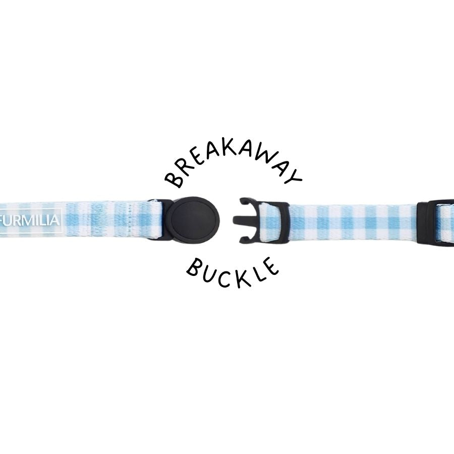 Cat collar ~ Bluberry Gingham