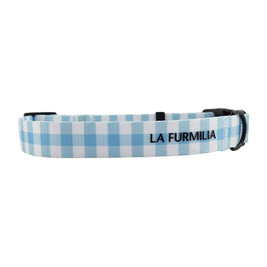 Dog collar ~ Blueberry Gingham