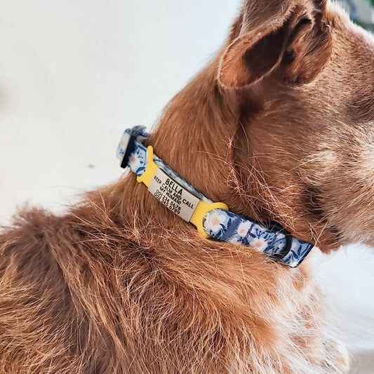 Silent slide-on pet ID tag (for dogs and cats)